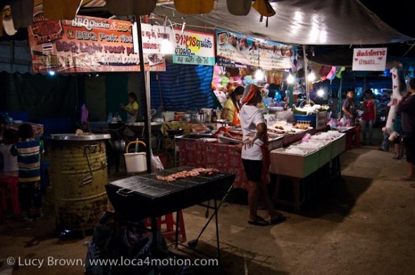 Grilled meat, street food, Thailand