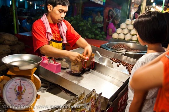 Chestnut seller, Street food, Thailand