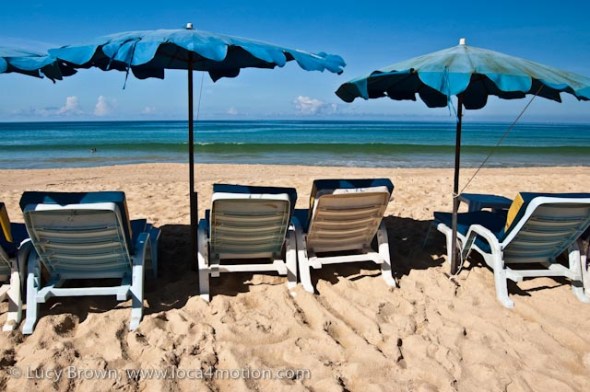 Umbrellas, Karon beach, Phuket, Thailand