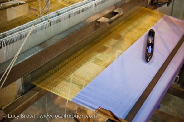 Weaving Thai silk, Chiang Mai, Thailand