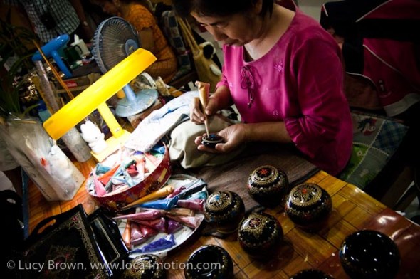 Lacquerware workshop, Chiang Mai, Thailand