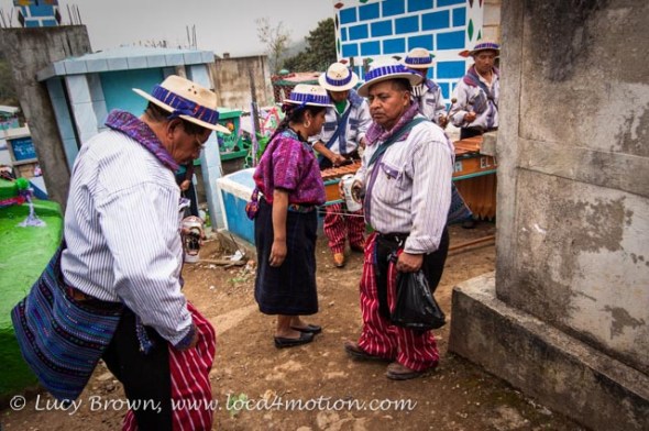 Marimba playing and dancing in the cemetery, Todos Santos Cuchumatán, Huehuetenango, Guatemala