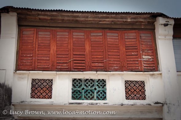 Painted Shuttered Windows, George Town, Penang, Malaysia