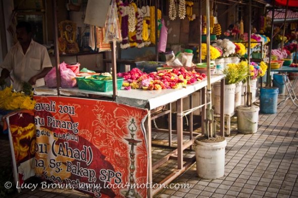 Flower sellers, Little India, George Town, Penang, Malaysia