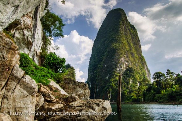 Giant Rock, Cheow Lan Lake, Khao Sok National Park, southern Thailand