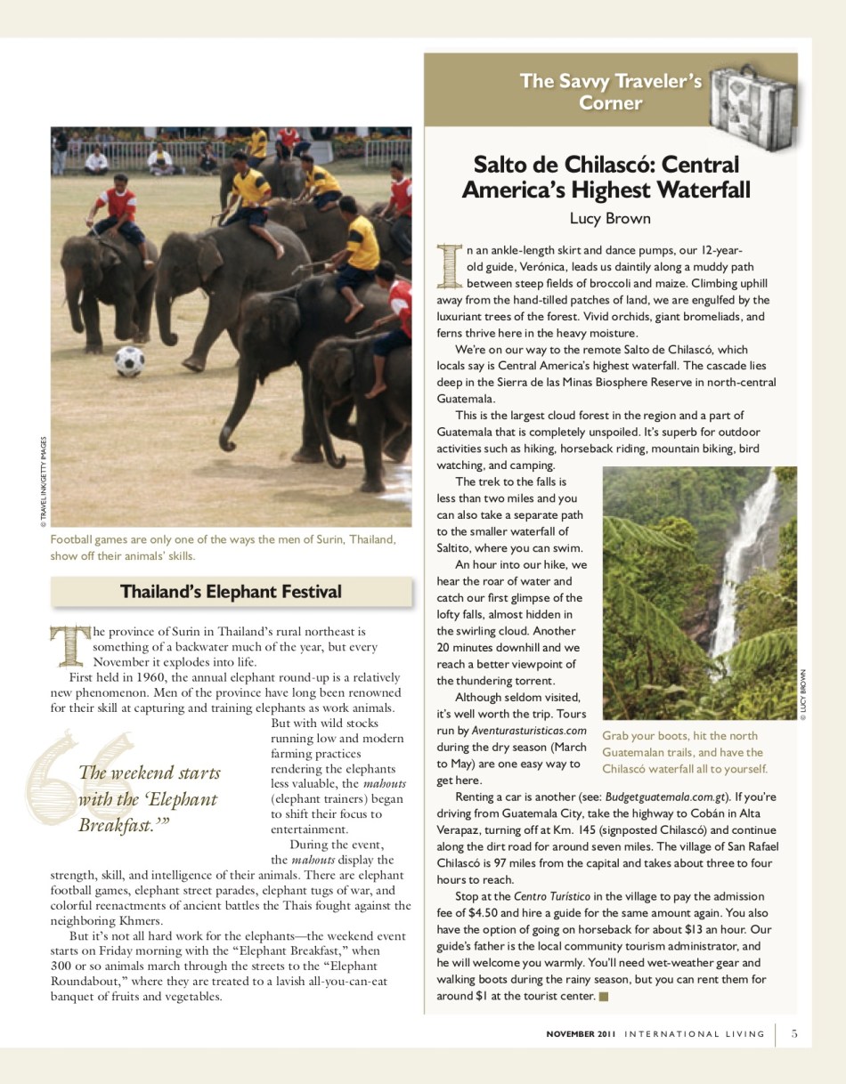 ILMagazine_Nov2011_SaltodeChilasco_CentralAmericasHighestWaterfall